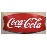 Vintage Coca Cola Fish Tail metal sign
