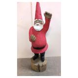 Large carved wooden gnome