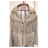 Mens Scully Native American Beaded Suede Coat