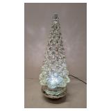 Prelit Silver Glass Christmas Tree