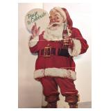 Vintage cardboard Coca Cola Santa Stand UP