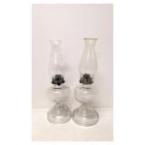 Two Vintage oil lamps