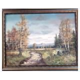 Signed landscape painting on canvas