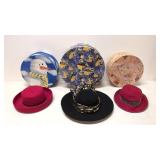 3 ladies hats with boxes