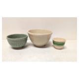 3 McCoy Country Crock mixing bowls AS IS