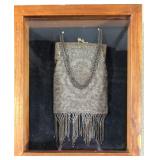 Antique Edwardian steel cut beaded purse