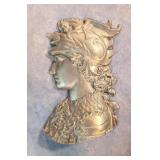 Vintage Cast Aluminum Greek God Wall Plaque