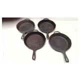 4 Lodge Cast Iron 8' Skillets