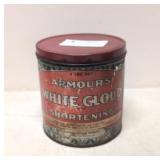 Armours White Cloud Shortening advertising tin
