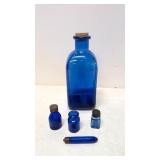 5  Cobalt Blue Bottles