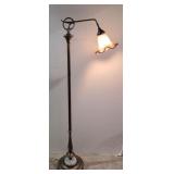 Bridge Floor lamp with signed shade