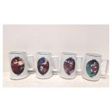 (4) 1996 Coca Cola Mugs