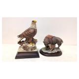 Porcelain American Bald Eagle & Bisson