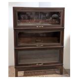 Antique Oak 3 Stack lawyers bookcase