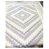 hand made around the world pattern quilt
