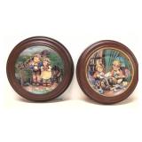 Two J. J. Hummel Framed Plates