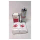 Coca Cola napkin holder, Napkins and Straw holder