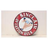 Porcelain Sinclair Aviation Oils Sign