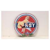 Porcelain Derby motor Oil Sign