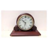 Quartz mahogany mantle clock