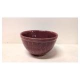 Vintage McCoy Burgundy Stoneware mixing bowl