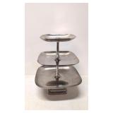 Three Tier hammered metal chrome server