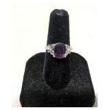 .925 Ring with Amethyst gemstone