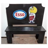Esso Advertising wood bench