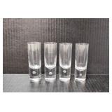 4 kosta Boda Pippi Clear bubble Wine Glasses