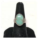 .925 and turquoise Navjo Ring