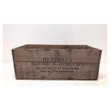 Antique Hercules Blasting Cps wood dovetailed box