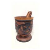 Large Pharmcy wooden Mortar & pestle