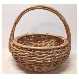 Large Round woven Rattan handled basket