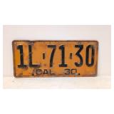 1930 California license plate
