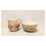 Vintage Hull Yellow bowl and pitcher
