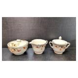 Vintage 3 pieces of Hall Jewel Tea Autumn leaf