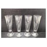 (4) Crystal Champagne / beer glasses