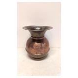 Vintage Brass Red Skin Brand Tobacco Spittoon