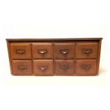 Antique Oak 8 drawer card file cabinet