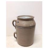 4 Gallon  hand thrown double handle churn