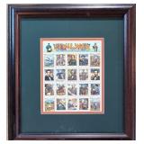Framed 1995 Civil War 20 x 32 cents stamp sheet
