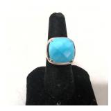 .925 Blue Turquoise Statement ring