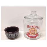 Hershey's jar and Bowl
