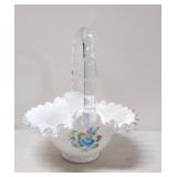 Vintage Signed Fenton Silvercrest basket