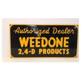 Original Porcelain WeeDone Dealer Sign