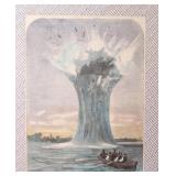 1880's Engraving of Torpedo Explosion-Harpets week