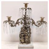 Antique Brass Triple candle Girandole