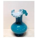 Blue case art glas vase