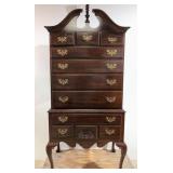Mahogany 9 drawer Highboy Chest