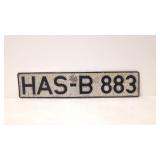 European license plate